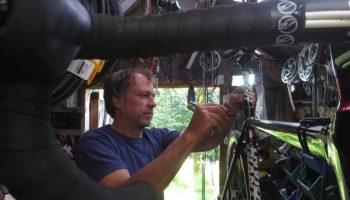 nick working rusty cycle shed stitz